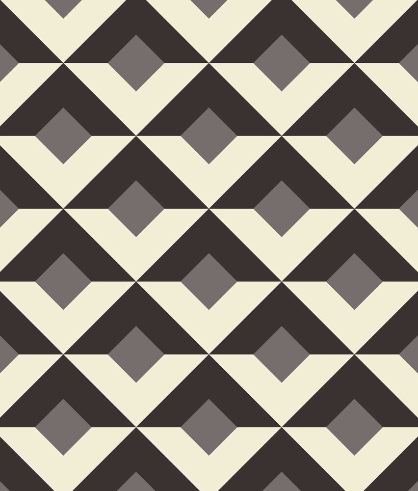 Grafisch behang Symmetrical Fusion, grijs, afwasbaar Grafisch behang Symmetrical Fusion, grijs, afwasbaar