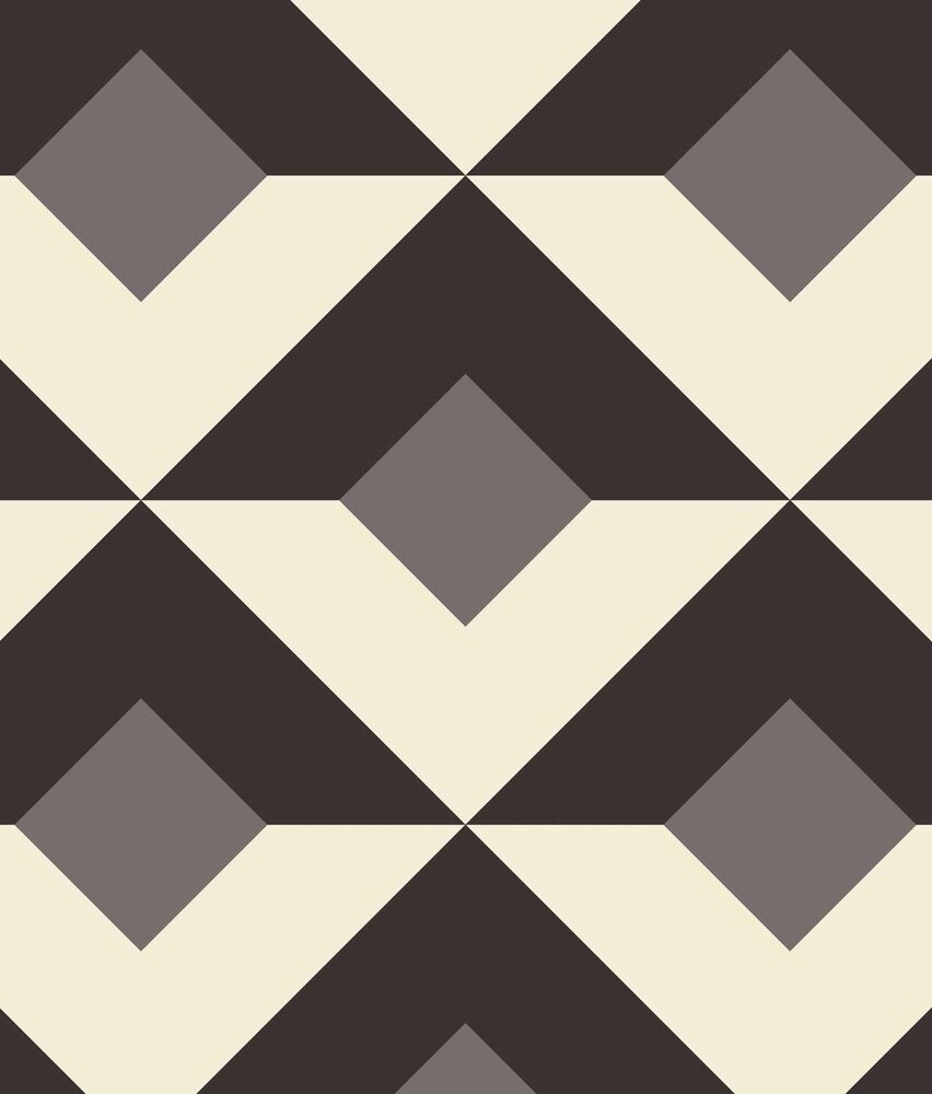 Grafisch behang Symmetrical Fusion, grijs, afwasbaar Grafisch behang Symmetrical Fusion, grijs, afwasbaar