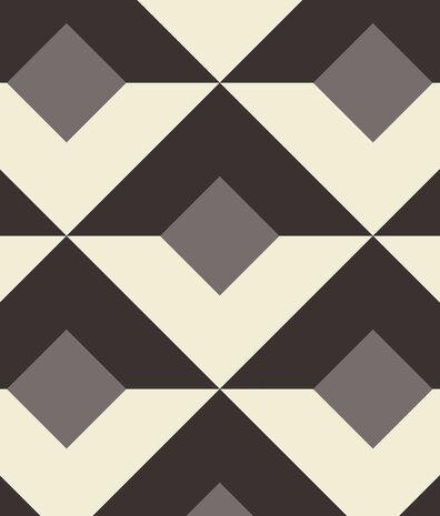 Grafisch behang Symmetrical Fusion, grijs, afwasbaar Grafisch behang Symmetrical Fusion, grijs, afwasbaar