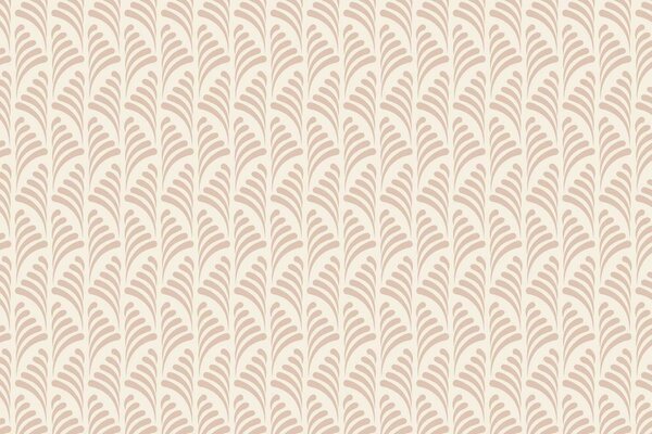 Vintage behang Art Deco Leaves, roze, afwasbaar