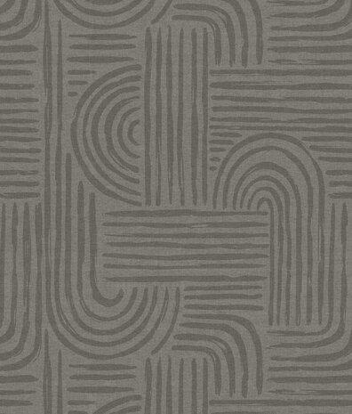 Vintage behang Retro Elegance, grijs, afwasbaar Vintage behang Retro Elegance, grijs, afwasbaar