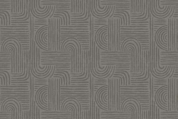 Vintage behang Retro Elegance, grijs, afwasbaar Vintage behang Retro Elegance, grijs, afwasbaar