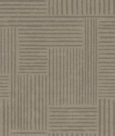 Retro behang Midcentury Squares, bruin, afwasbaar
