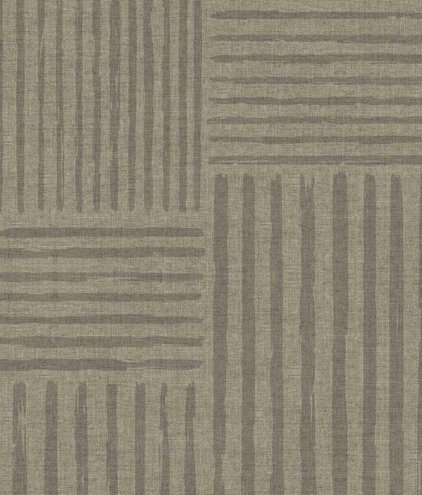 Retro behang Midcentury Squares, bruin, afwasbaar