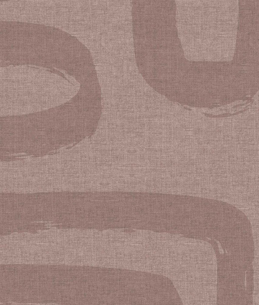 Retro-Tapete Midcentury Swirls, rosa, waschbar Retro-Tapete Midcentury Swirls, rosa, waschbar