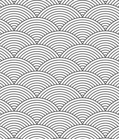 Retro-Tapete Sakura Serenity, weiß, waschbar