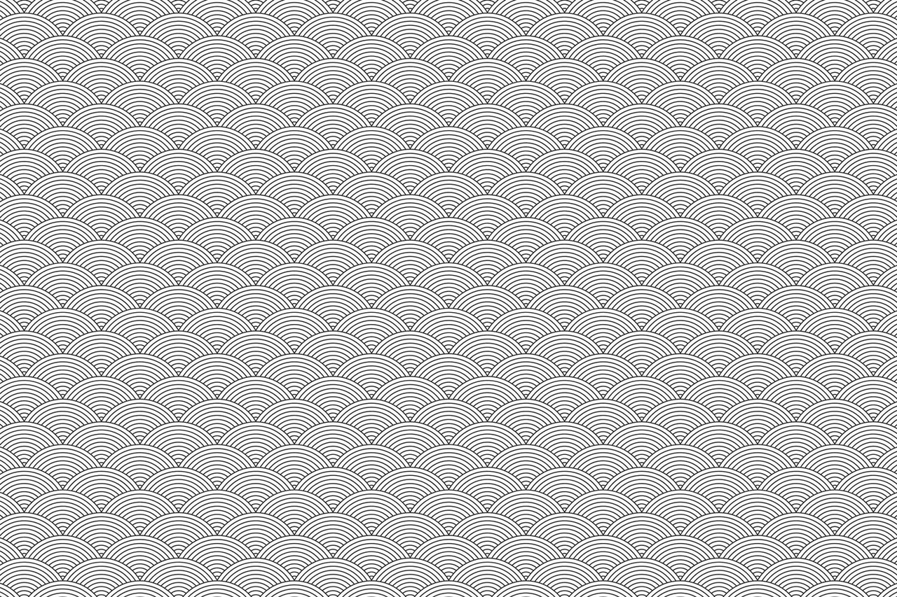 Retro-Tapete Sakura Serenity, weiß, waschbar