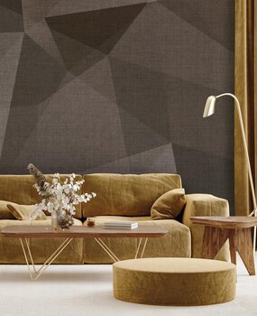 Abstrakte Tapete Diamond Mosaik, braun, waschbar Abstrakte Tapete Diamond Mosaik, braun, waschbar