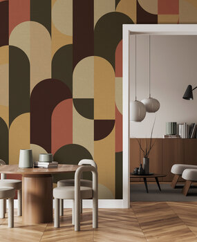 Retro-Tapete Vintage Chic Vibe, waschbar Retro-Tapete Vintage Chic Vibe, waschbar