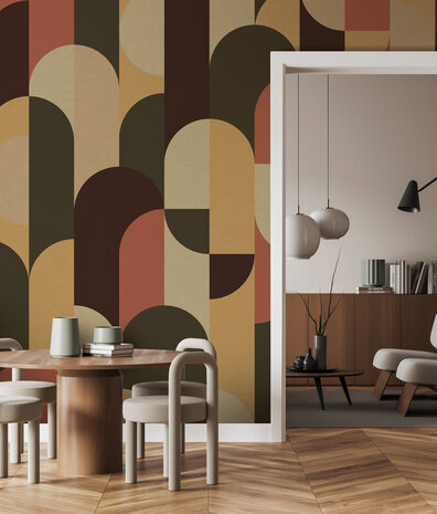 Retro wallpaper Vintage Chic Vibe, washable