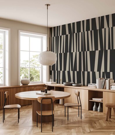 Grafisch behang Geometric Harmony, afwasbaar