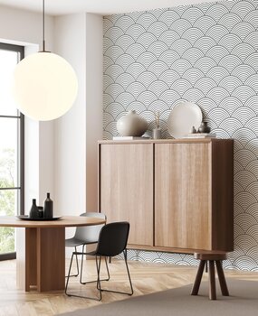 Retro wallpaper Sakura Serenity, white, washable Retro wallpaper Sakura Serenity, white, washable