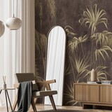 Vintage behang Jungle Vibes, bruin, afwasbaar Vintage behang Jungle Vibes, bruin, afwasbaar