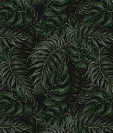 Leaves wallpaper Enchanted Wilderness, green, washable