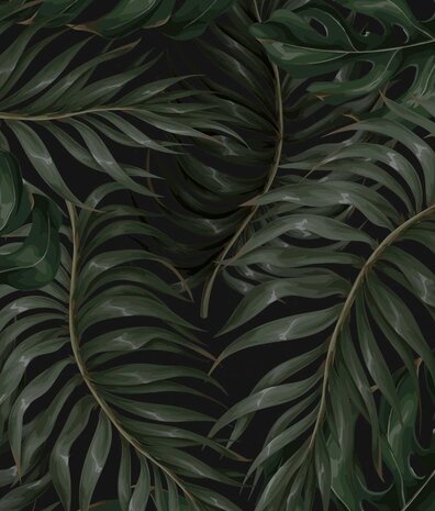 Leaves wallpaper Enchanted Wilderness, green, washable