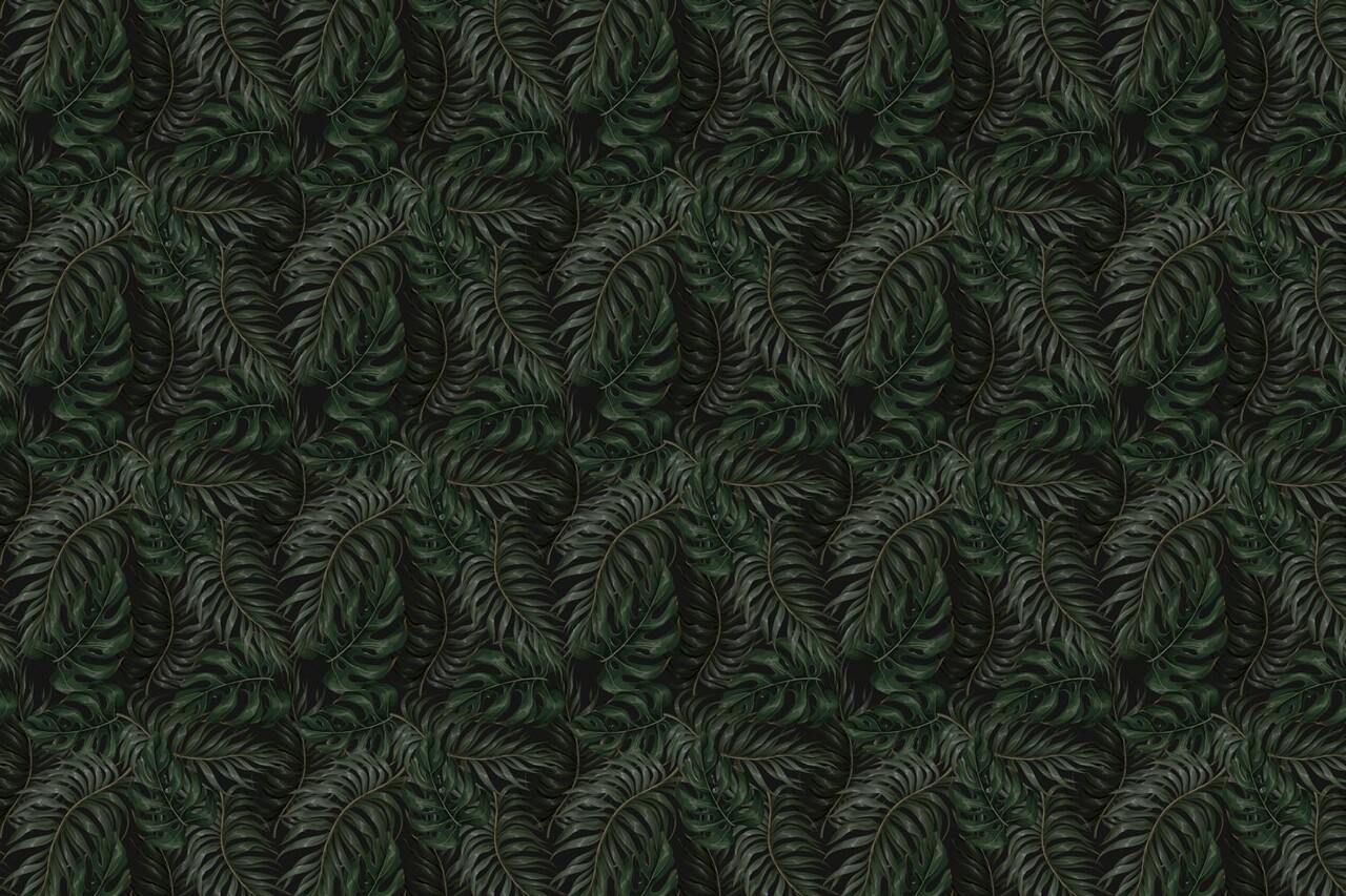 Blättertapete Enchanted Wilderness, grün, waschbar