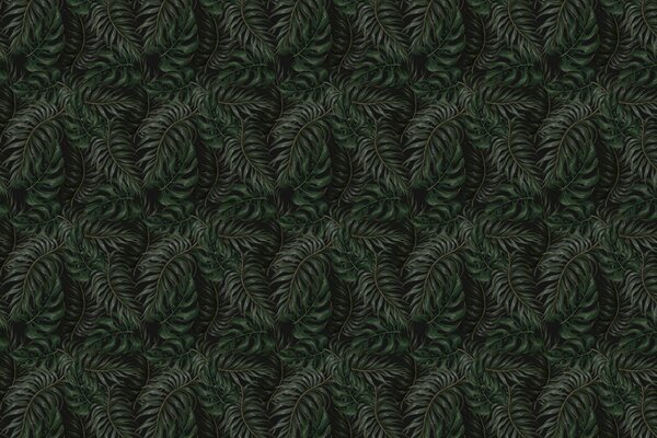 Leaves wallpaper Enchanted Wilderness, green, washable