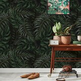 Bladeren behang Enchanted Wilderness, groen, afwasbaar Bladeren behang Enchanted Wilderness, groen, afwasbaar