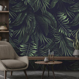 Bladeren behang Vibrant Jungle Harmony, afwasbaar