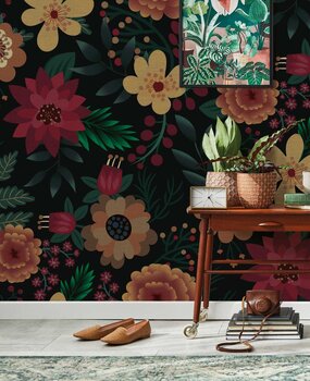 Blumentapete Blossom Burst, bunt, waschbar Blumentapete Blossom Burst, bunt, waschbar