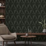 Graphic wallpaper Geometric Illusions, black, washable Graphic wallpaper Geometric Illusions, black, washable
