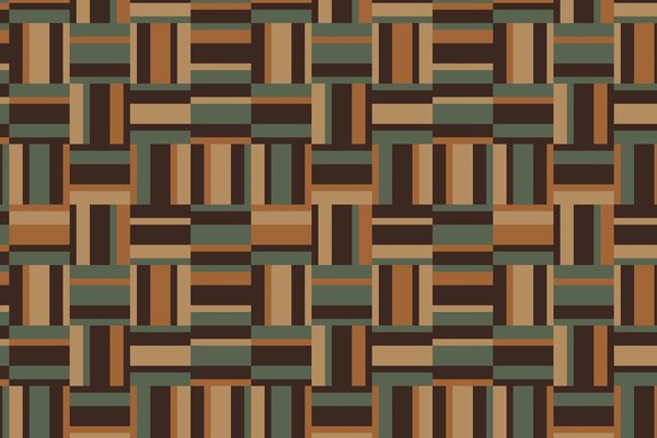 Grafisch behang Geometric Maze, bruin, afwasbaar Grafisch behang Geometric Maze, bruin, afwasbaar