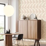 Vintage behang Art Deco Leaves, roze, afwasbaar Vintage behang Art Deco Leaves, roze, afwasbaar