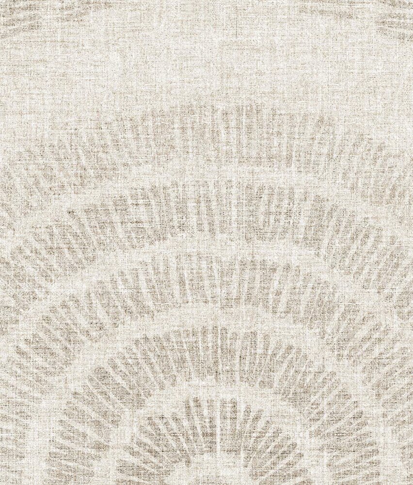 Retro wallpaper Midcentury Curves, beige, washabl