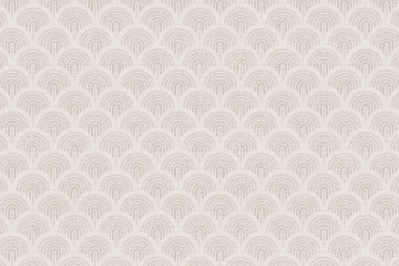 Retro-Tapete Midcentury Curves, beige, waschbar Retro-Tapete Midcentury Curves, beige, waschbar