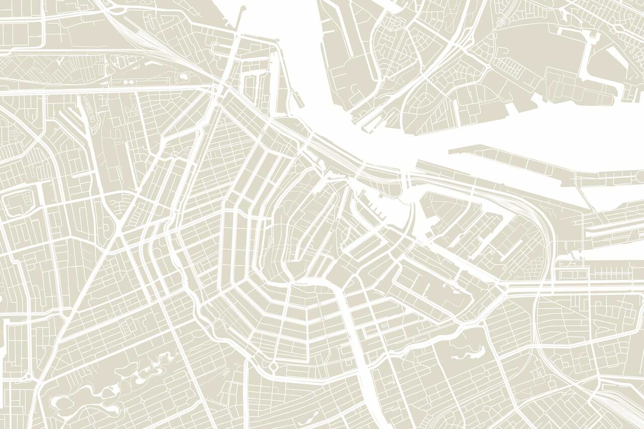 Stadttapete Abstract Amsterdam, beige, waschbar Stadttapete Abstract Amsterdam, beige, waschbar