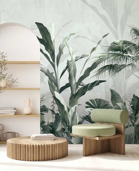 Jungle behang Misty Wilderness, afwasbaar Jungle behang Misty Wilderness, afwasbaar