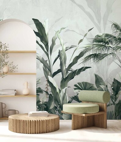 Jungle wallpaper Misty Wilderness, washable Jungle wallpaper Misty Wilderness, washable