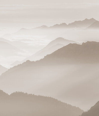 Abstract behang Alpine Mirage, zand, afwasbaar Abstract behang Alpine Mirage, zand, afwasbaar