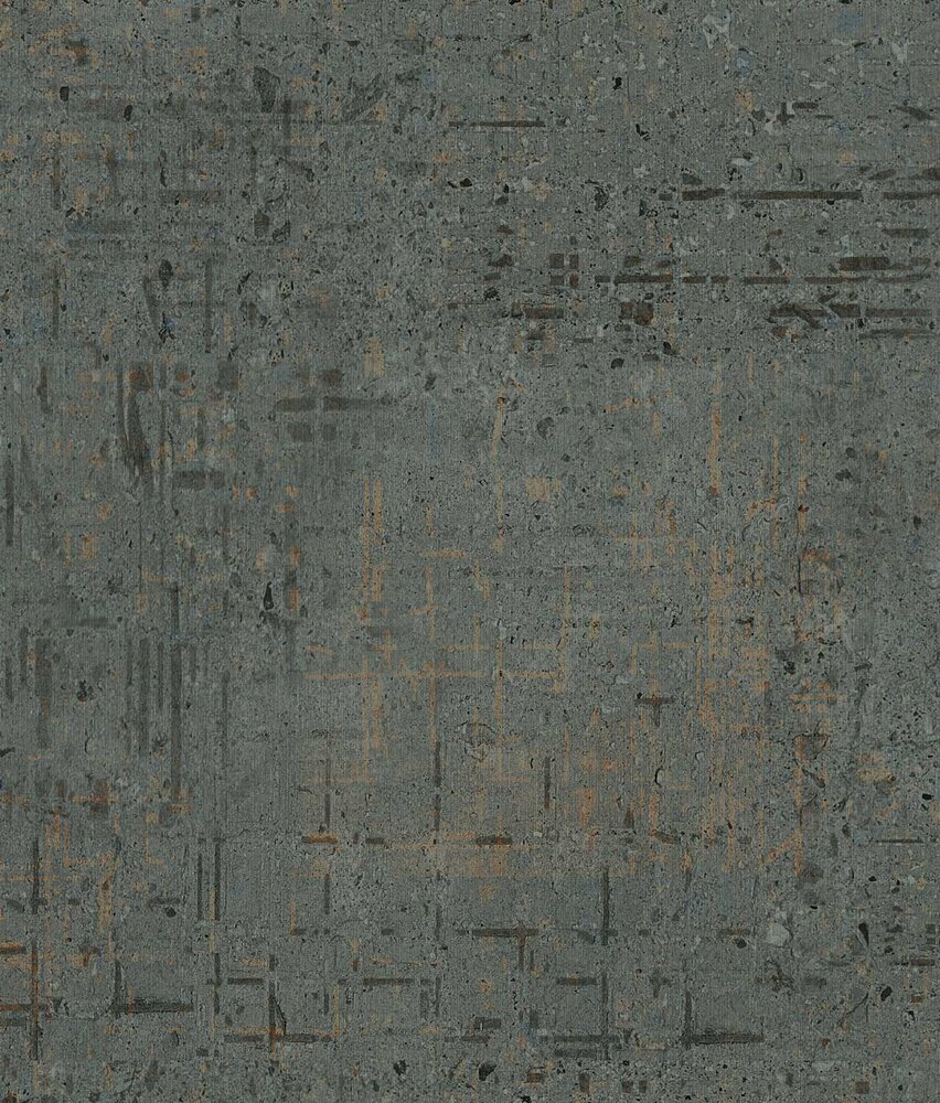 Industrieel behang Rustic Iron, grijs, afwasbaar