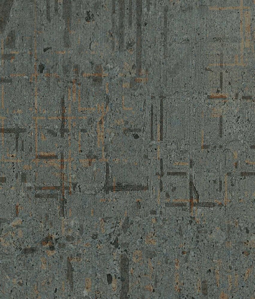 Industrieel behang Rustic Iron, grijs, afwasbaar