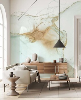 Marble wallpaper Aquamarine Marble Elegance, washable Marble wallpaper Aquamarine Marble Elegance, washable