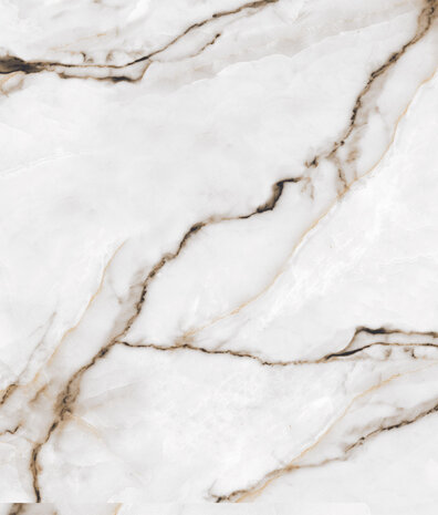 Marmer behang Frosty Marble, wit, afwasbaar Marmer behang Frosty Marble, wit, afwasbaar