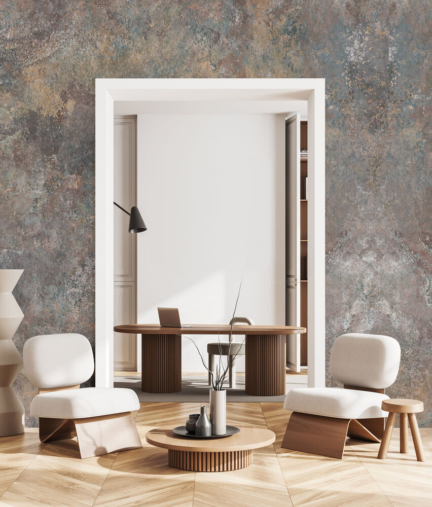 Industrieel behang Industrial Chique, grijs, afwasbaar