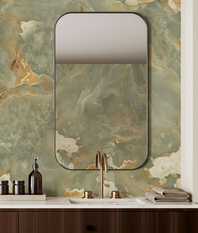 Marmer behang Golden Green Marble, afwasbaar Marmer behang Golden Green Marble, afwasbaar