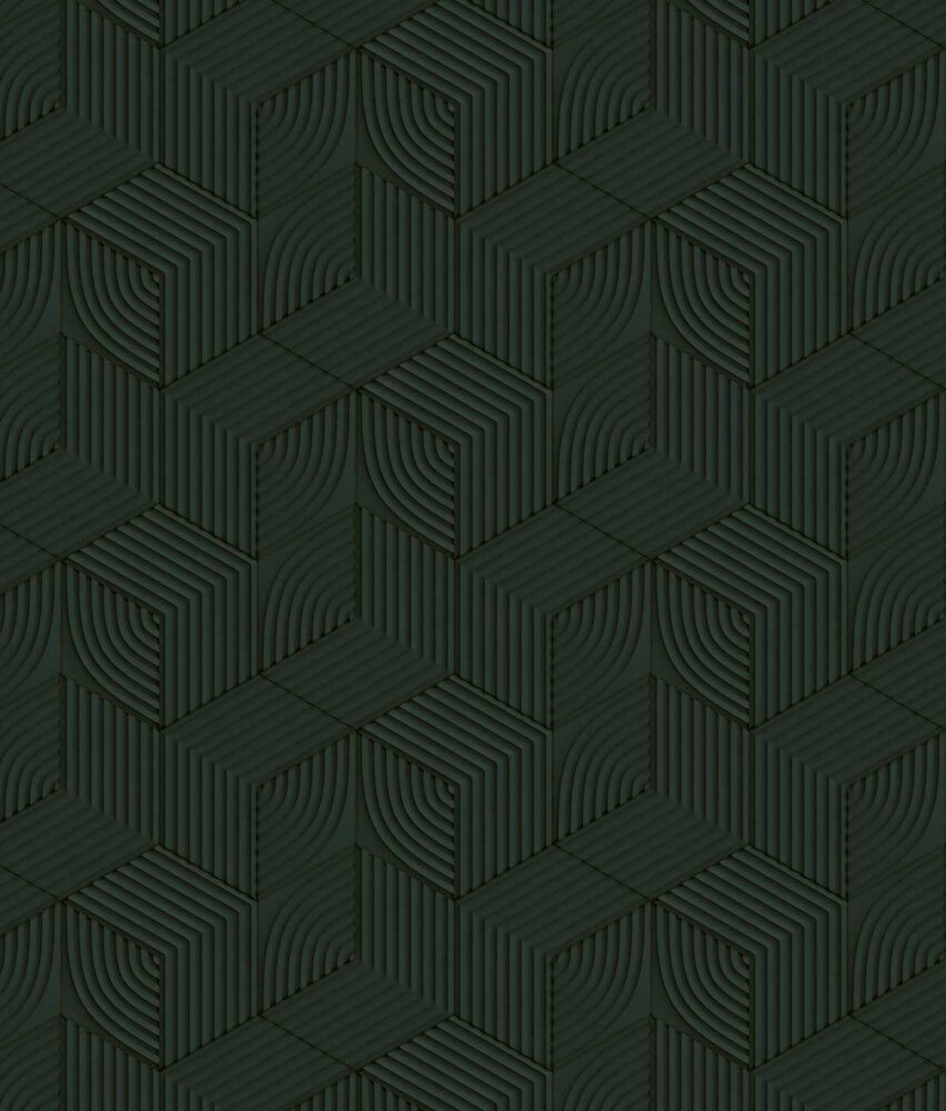 Grafisch behang Mystic Maze, groen, afwasbaar Grafisch behang Mystic Maze, groen, afwasbaar
