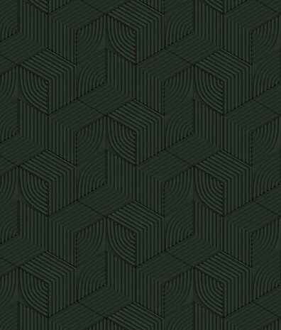 Grafisch behang Mystic Maze, groen, afwasbaar Grafisch behang Mystic Maze, groen, afwasbaar