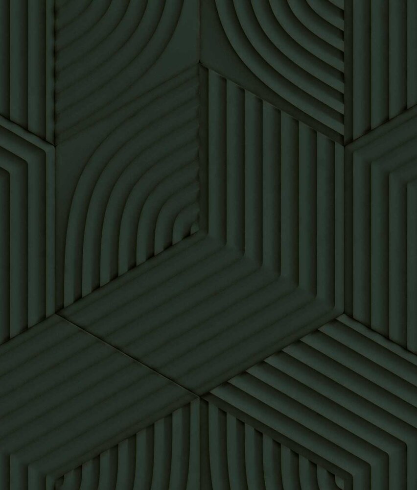 Grafisch behang Mystic Maze, groen, afwasbaar Grafisch behang Mystic Maze, groen, afwasbaar