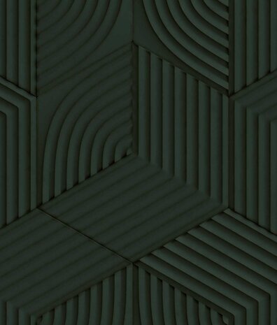 Grafisch behang Mystic Maze, groen, afwasbaar Grafisch behang Mystic Maze, groen, afwasbaar