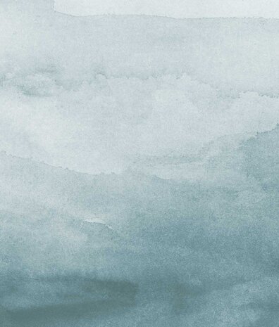 Abstract behang Azure Mist, blauw, afwasbaar