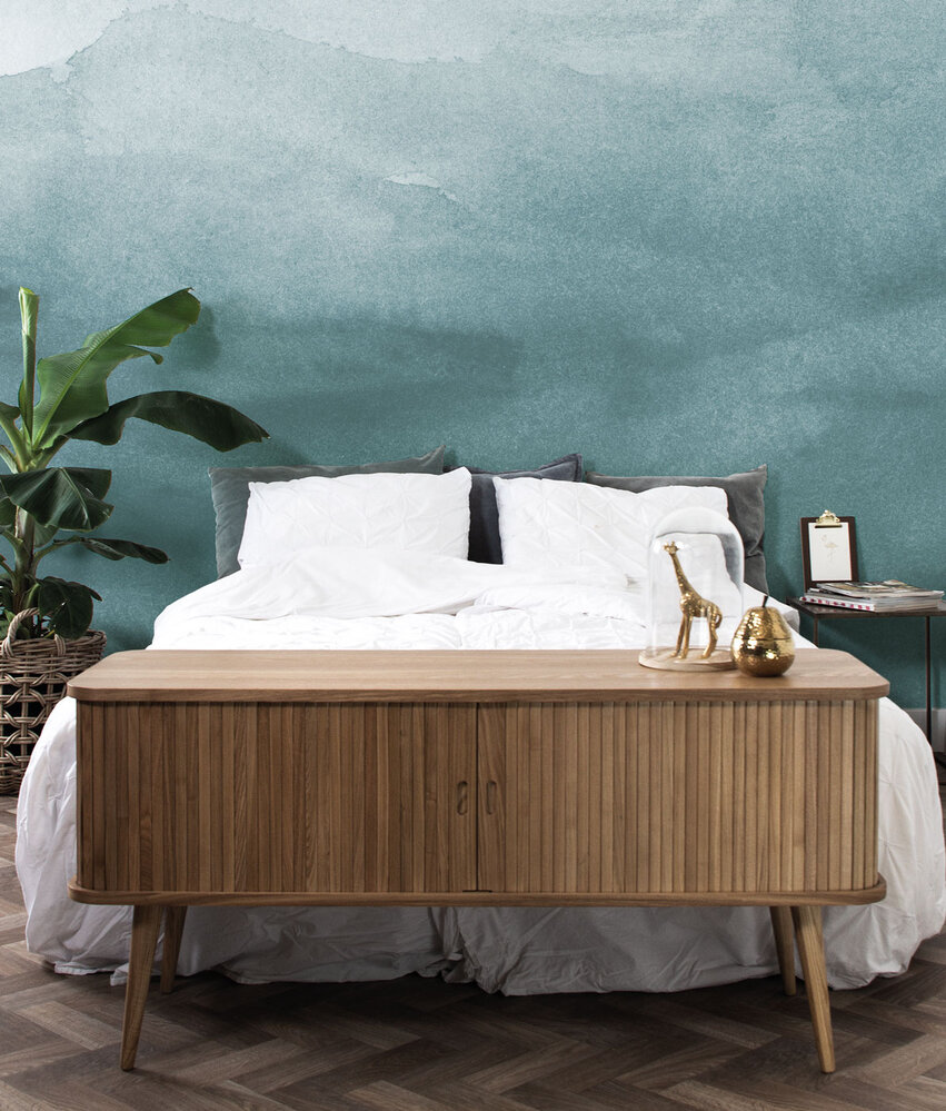 Abstract wallpaper Azure Mist, blue, washable Abstract wallpaper Azure Mist, blue, washable