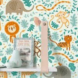 Kinderbehang Joyful Jungle Friends, groen, afwasbaar Kinderbehang Joyful Jungle Friends, groen, afwasbaar