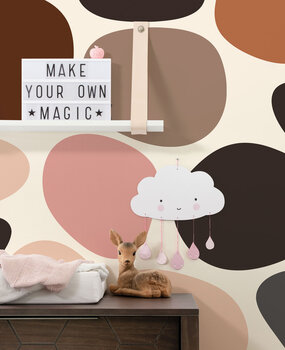 Children's wallpaper dots Pebble Delight, washable Children's wallpaper dots Pebble Delight, washable