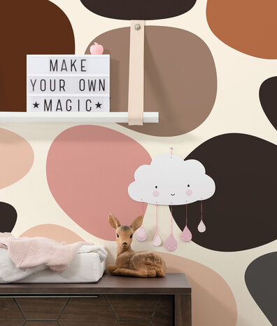 Children's wallpaper dots Pebble Delight, washable Children's wallpaper dots Pebble Delight, washable