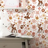 Kindertapete Tiere Vintage Deer Delight, waschbar Kindertapete Tiere Vintage Deer Delight, waschbar