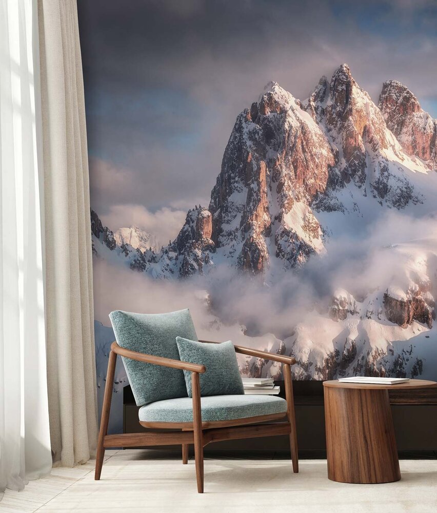 Mountains wallpaper Dolomite Serenity, washable Mountains wallpaper Dolomite Serenity, washable